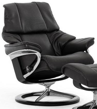Stressless by Ekornes Reno 1169310 094 19 05 Medium Reclining Chair with Signature Base Simon